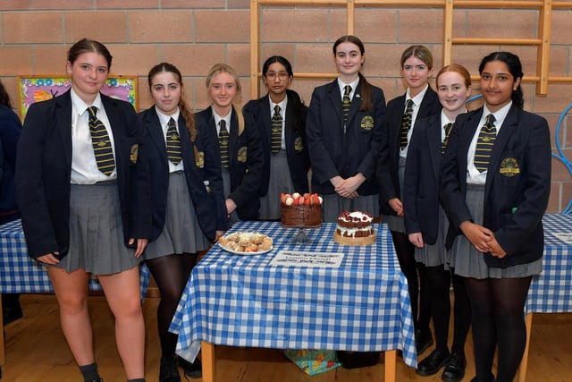 Students from Lumen Christi College who took part in the Derry School Bake Off held in Ardnashee College and School on Friday morning. Photo: George Sweeney. DER2324GS – 76