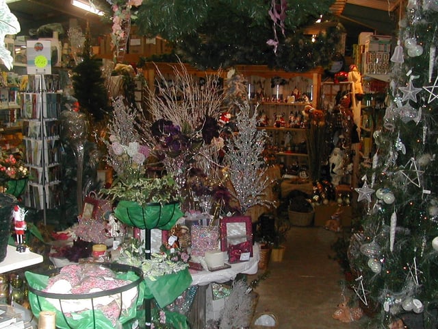 Christmas time at Hughes' Newsagents in 2004.