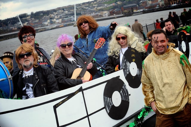 The Cosy club float pictured getting ready for the St Patrick's Day parade in Derry. (1803SL37)