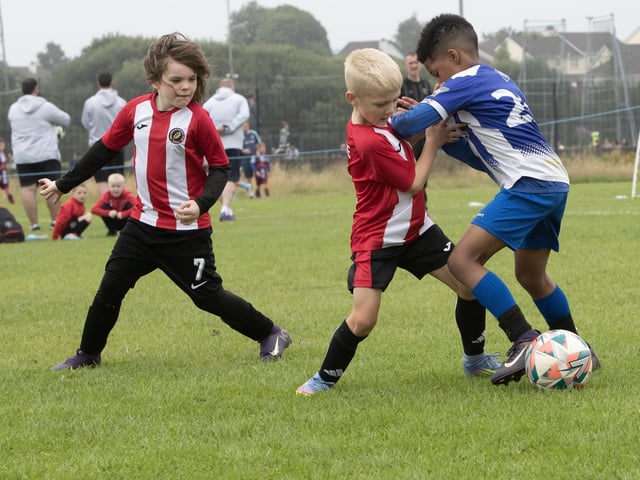 Action from the mini soccer games at Templemore.