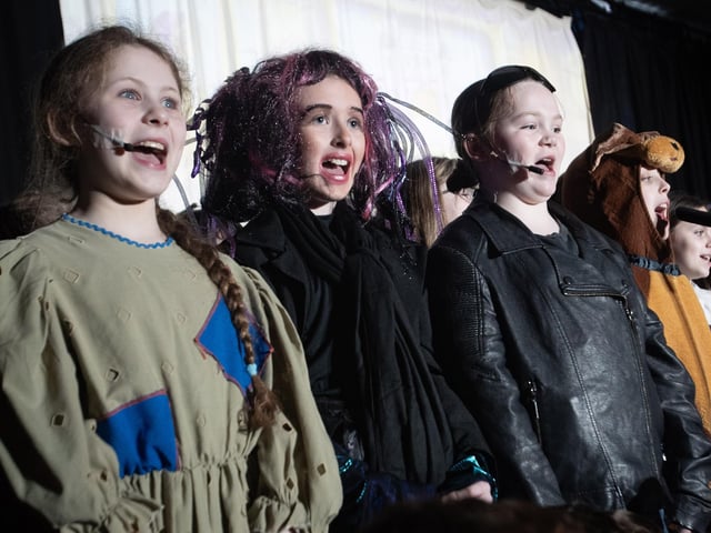 Cinderella and friends belting out the tunes on Thursday night.