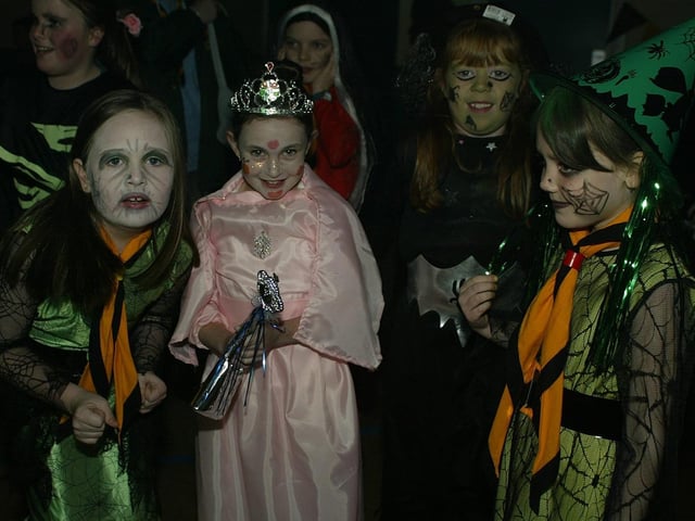 Young people boogying at a Halloween Disco in 2003