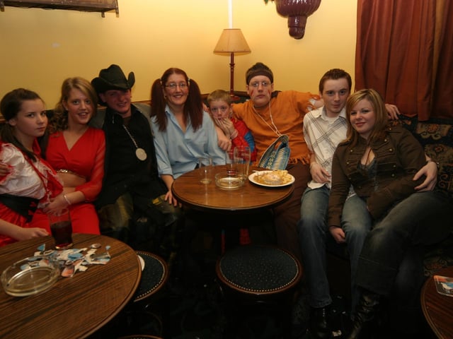 Dress up party for Susan's birthday.