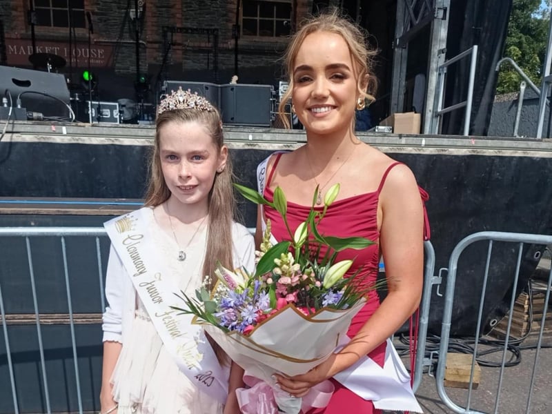 Pictured is the Clonmany Festival Queen for 2025, Jayden Doherty, representing D Doherty Plant Hire, and Junior Festival Queen Leah McGonigle. More pictures from Clonmany Festival in Friday's Journal.