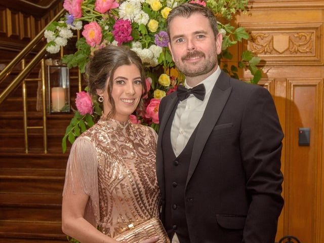 The Mayor Councillor Patricia Logue hosted the annual Mayor’s Ball in the Guildhall in aid of her crossed Charities the Foyle Hospice and Ryan McBride Foundation. Pictured at the event are guests, Picture Martin McKeown. 24.05.24