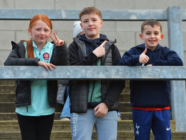 Fans in Celtic Park on Sunday afternoon for Derry's National football League game against Mayo. Photo: George Sweeney