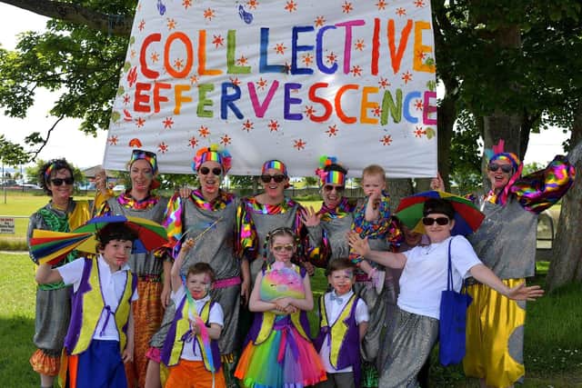 Participants who took part in the second annual Inishowen Pride Parade, held in Buncrana on Sunday afternoon. Photo: George Sweeney. DER2322GS - 07