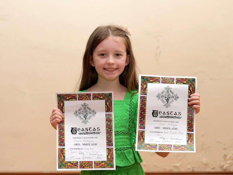 Clara Milligan, McGinley School of Music was very highly commended for English Song and Own Choice at St Columb’s Hall. Photo: George Sweeney.