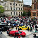 Supercars Lamborghini, Ferrari, Porsche, McLarens and Maserati to Guildhall Square.