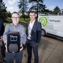 Jack Peel, Finance Director of Refresh NI pictured with Mark Sterritt, British Business Bank’s Director