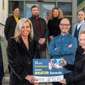 Pictured at the launch of the NWRC IDEATOR Awards. Left to right: Roisin Clifford, Alchemy Technologies, Declan Meenan, Alchemy Technologies, Gillian Moss, Head of Client Services at NWRC, Ryan Williams, Connected Health. Front Left to right: Kieran Phelan, Satori Accounting, Finneen Bradley, Head of Student Services at NWRC, Alastair Cameron, NWRC Entrepreneur in Residence, and Lynne Kelly-Carton, NWRC Careers Coordinator.