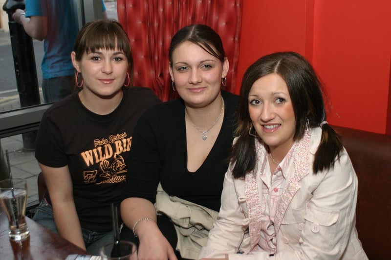 Patrons and staff at The Strand Bar in Derry back in 2004.