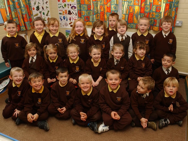 Primary 1 pupils from Drumachose PS. (0310A26):20 years on: Young people across Derry and Donegal starting school in September 2003