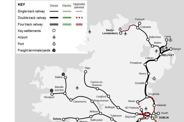 The rail network as it exists today.