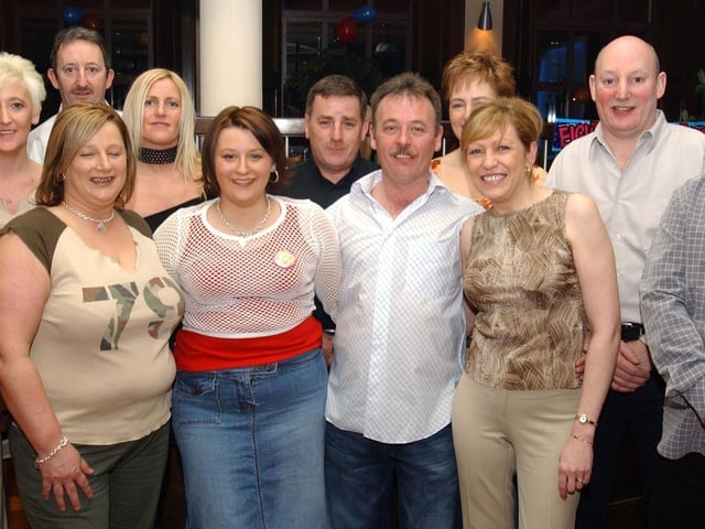 Nicola Carr with her mum and dad Nicky and Gail and her aunties and Uncles who celebrated her 18h birthday at the Ebrington Centre. (1803CG09) :.