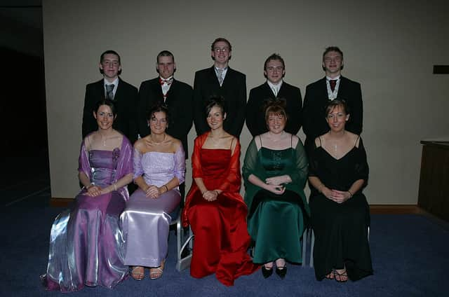 Seated: Eimear O'Flaherty, Roisin Fallon, Jennifer McMonagle, Amanda McMenamin and Karla Mallon. Standing: Conor Makel, Conaill O'Neill, Davin Harrington, David Hunter and Brian Nelis (0403T14)