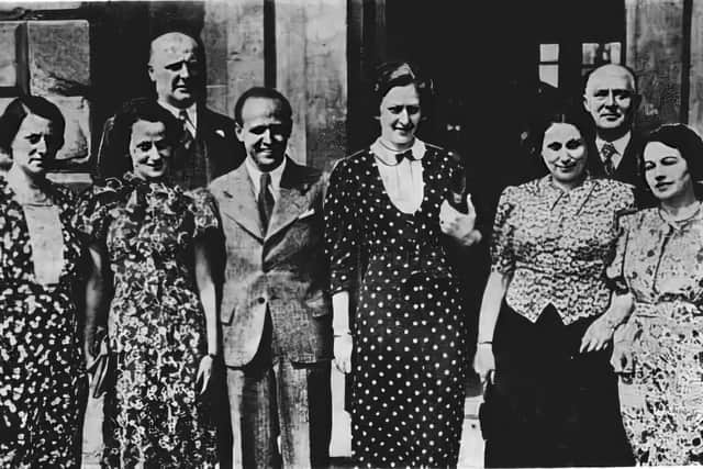 Alfred Neumann with a group at Newtownards.