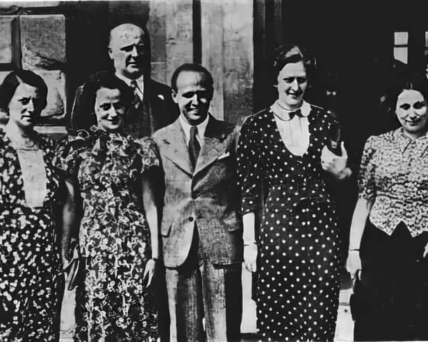 Alfred Neumann with a group at Newtownards.