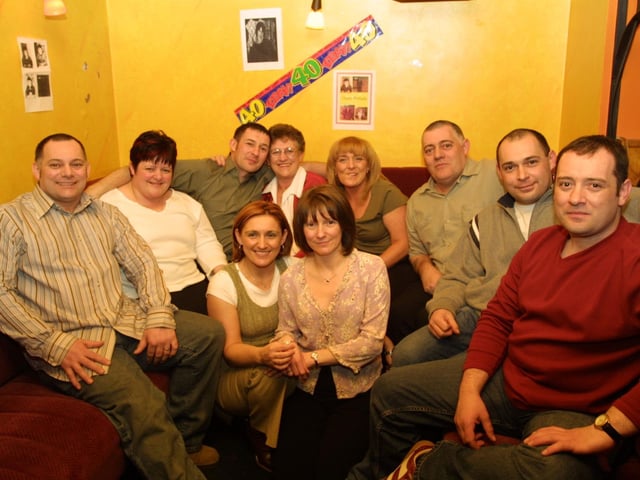 David pictured with his mum and all his brohters and sisters.  (2503JM12):.