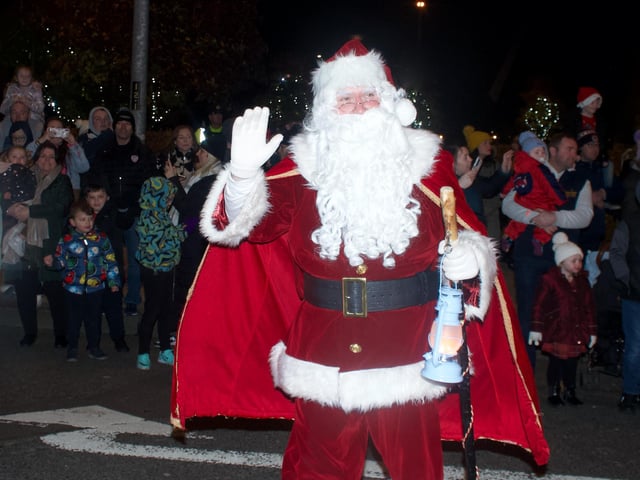 Santa Claus leading the celebrations.