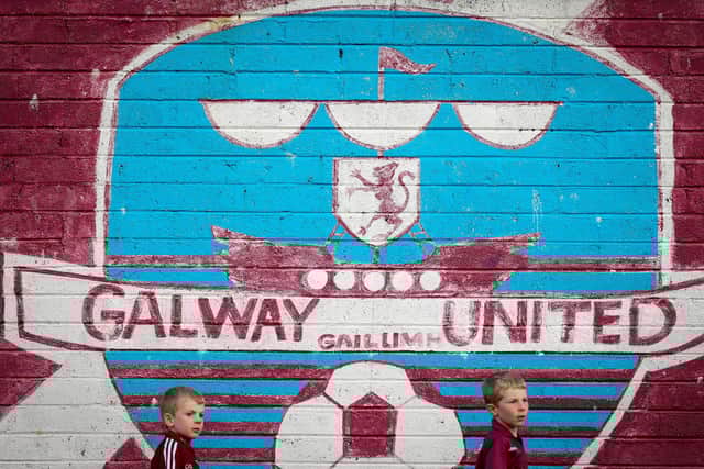 Young fans arrive to Eamonn Deacy Park