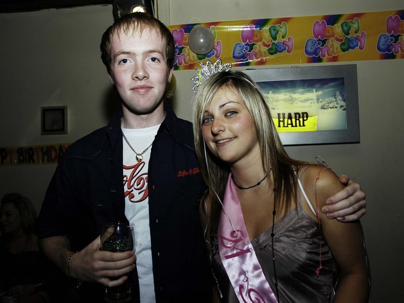 Lucinda pictured celebrating her birthday with boyfriend James. : .