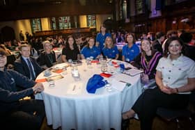 The Mayor, Grace Ui Niallais and Jayne Quigg, Manager, Dove House Community Trust pictured with speakers and Dove House Advocacy Project staff at the 'Be The Change' conference in the Guildhall. (Photos: Jim McCafferty Photography) : .