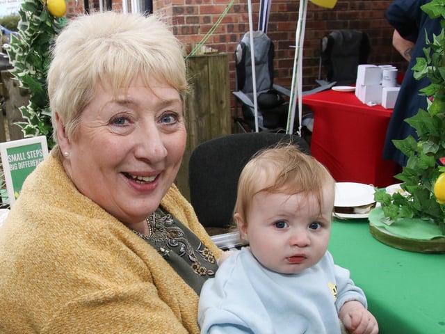 Freddie with granny Marie at “Rooted in Wellness” annual Big Lunch & Health Event at Farland Way (Photo - Deirdre Heaney, nwpresspics) : .