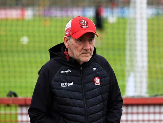 Derry senior football manager Mickey Harte. Photo: George Sweeney