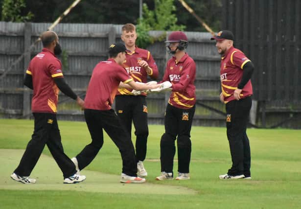 Bready celebrate a wicket during the weekend's Sam Jeffrey final