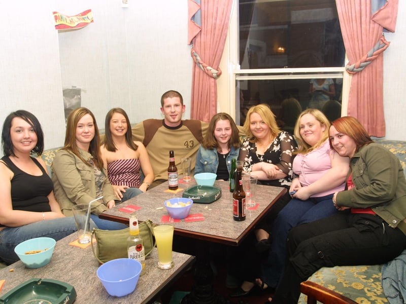 Katrina Gormley, Teresa Ferry, Laura Shiels, Barney O'Donnell, Caroline Kennedy, Ciara McSherry, Jennifer Williamson, Donna O'Donnell enjoying the birthday party in the 'Rocking Chair.'