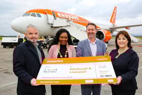 Guests and airport staff pictured at the launch on Monday.