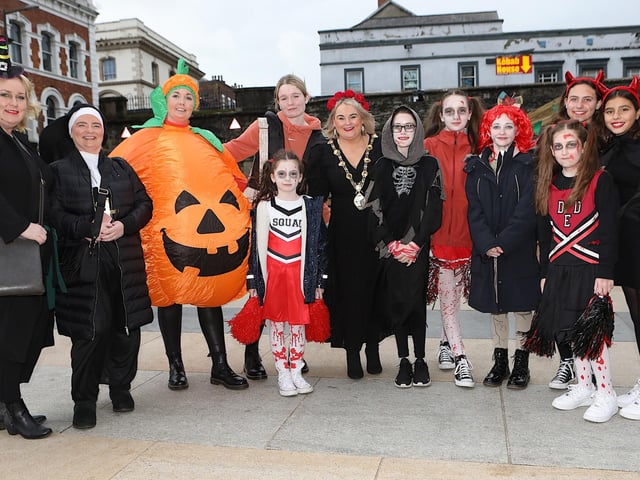 Mayor Sandra Duffy with members of the NW Silent Disco. (Photo - Tom Heaney, nwpresspics)
