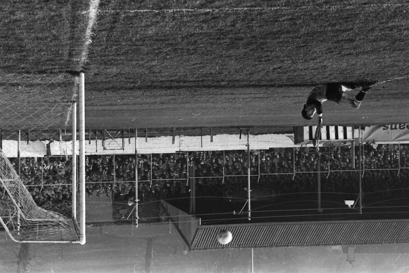 Stuart Roberts looks on helplessly as the ball heads towards the Derry goal