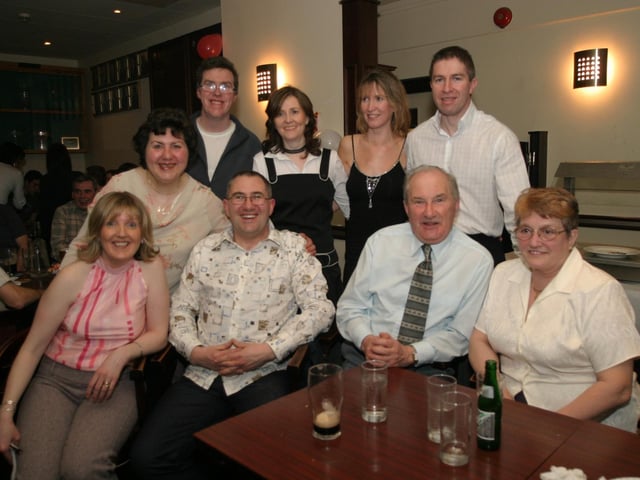 Party celebrations back in 2004: Adrian Gorman.