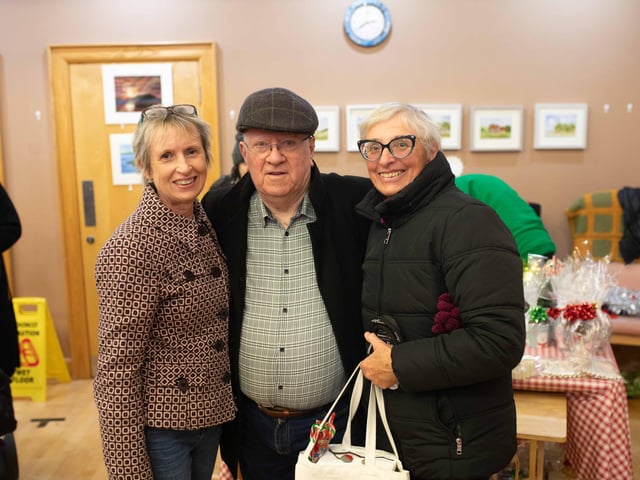 Visitors to the Christmas fair.