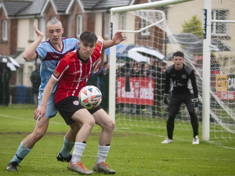 Action from Friday’s u-173 Foyle Cup final between Derry City and Institute at Oakland Park, Derry (Photos: Jim McCafferty Photography)
