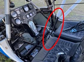 The cockpit of the aircraft.