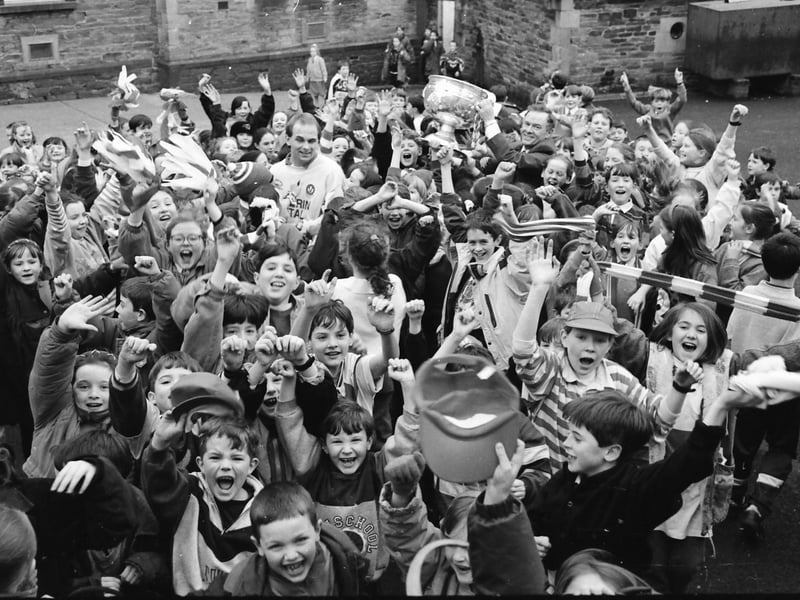 Sam Maguire Cup at St. Eugene's.