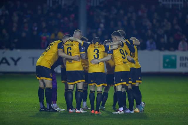 Derry City players left it all on the pitch at Richmond Park. Photo by Kevin Moore.