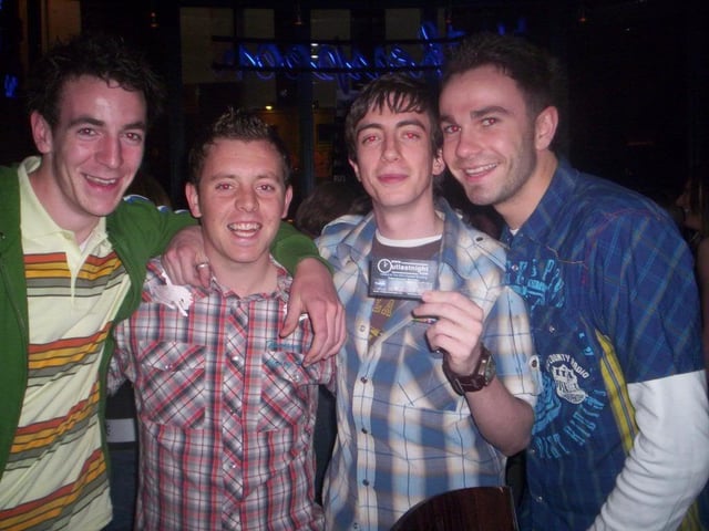 A night out in bars across Derry in May 2005, including Café Roc, The Ice Warf, Strand Bar, The River Inn, Downey’s/Sugar, and The Metro.