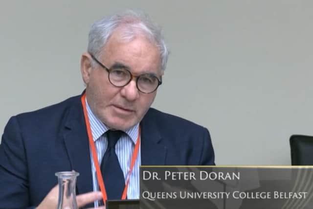 Dr. Peter Doran addressing the Joint Committee On Environment And Climate Action
