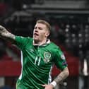 Derry's James McClean is sitting on 98 international caps for the Republic of Ireland.