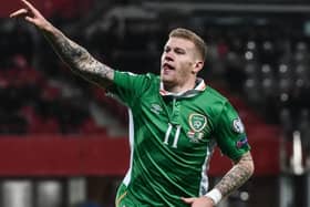 Derry's James McClean is sitting on 98 international caps for the Republic of Ireland.