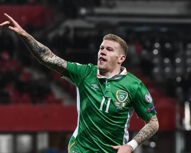 Derry's James McClean is sitting on 98 international caps for the Republic of Ireland.