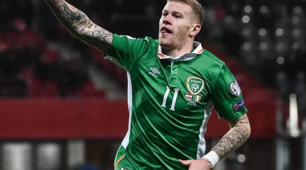 Derry's James McClean is sitting on 98 international caps for the Republic of Ireland.