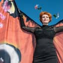 Sorcha Shanahan pictured here during the annual Derry City and Strabane District Council St. Patrick's Day Spring Carnival  which attracted thousands of spectators along the route. Picture Martin McKeown. Inpresspics.com.