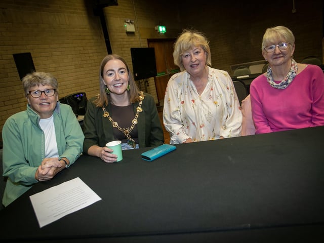 The Mayor pictured with FayDoherty, Annette McCauley and Catherine Downey at Friday's launch in Pilot's Row.