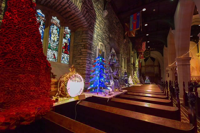 The exuberant Christmas display in St Columb’s Cathedral marking the Christmas Festival. Photo: George Sweeney