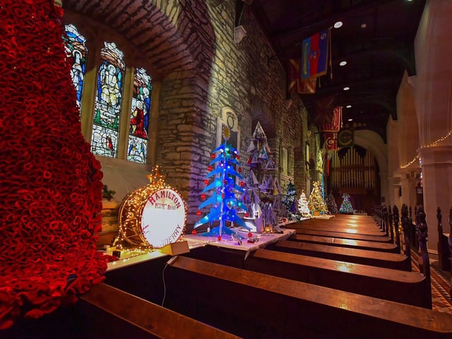 The exuberant Christmas display in St Columb’s Cathedral  marking the Christmas Festival.  Photo: George Sweeney